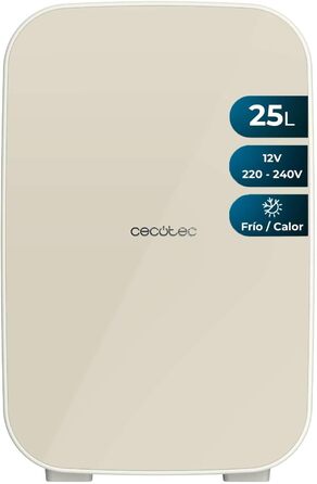 Міні-холодильник Cecotec Bolero MiniCooling 25L Bahamas Beige: 25 літрів, 12-220V, для авто та кемпінгу, охолодження та обігрів, регулювання температури 7-65°C