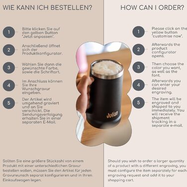 Термокухоль для пива Milu Weizenbierglas 500 мл з нержавіючої сталі з кришкою, чорний (+гравірування) - подарунок для чоловіків, тата