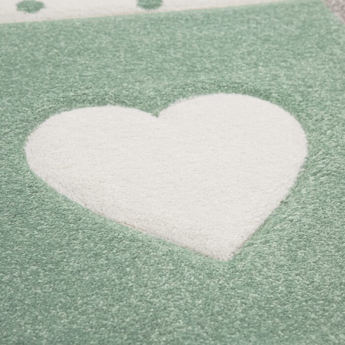 Домашній дитячий килим TT, килим для хлопчиків і дівчаток, дитячий килим в горошок, зірка, 3D смуга, колір розмір (200 см круглий, зелений)