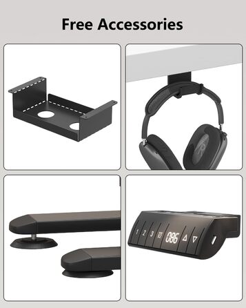 Регульований стіл Flamaker: електричний, з пам'яттю, для офісу, 180x80 см, коричневий