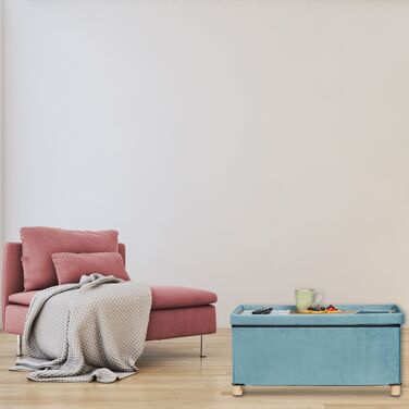 Лавка Relaxdays з оксамитовим покриттям та дерев'яними ніжками