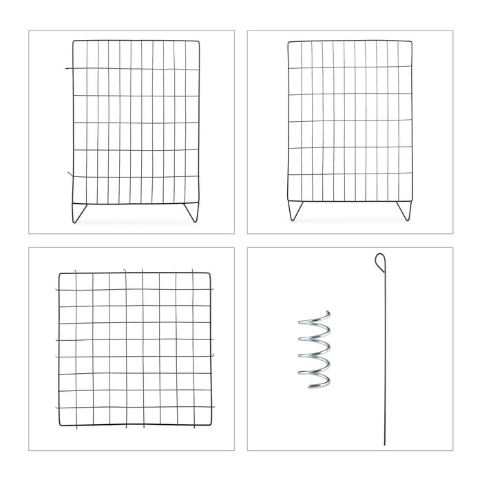 Набір з 2 компостерів Relaxdays з металу та ґраткою для дна