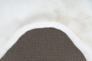 Килим з високим ворсом чорний для вітальні зі штучного хутра м'який ворсистий килим штучне хутро М'який волохатий затишний килим, хутряний килим (штучний), Колір антрацит, Розмір (овчина 60 х 90 см, белая200)