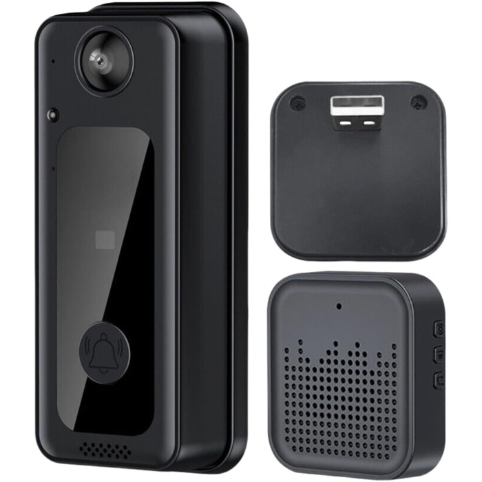 Бездротова відео-дзвінок Smart WiFi з камерою, нічне бачення, двосторонній аудіо, відео в реальному часі