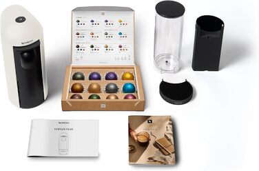 Кавомашина Nespresso Vertuo Plus Krups, автоматичне розпізнавання капсул, білий колір, XN9031