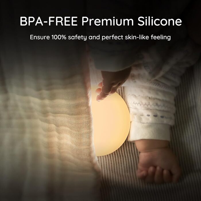 Нічник дитячий Baby Nachtlicht для годування та пеленання, силіконовий, з регулятором яскравості, без BPA, білий