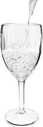 Набір посуду для кемпінгу на 4 особи, блакитно-білий, з меламіну, 16 предметів + акрилові келихи 290 мл