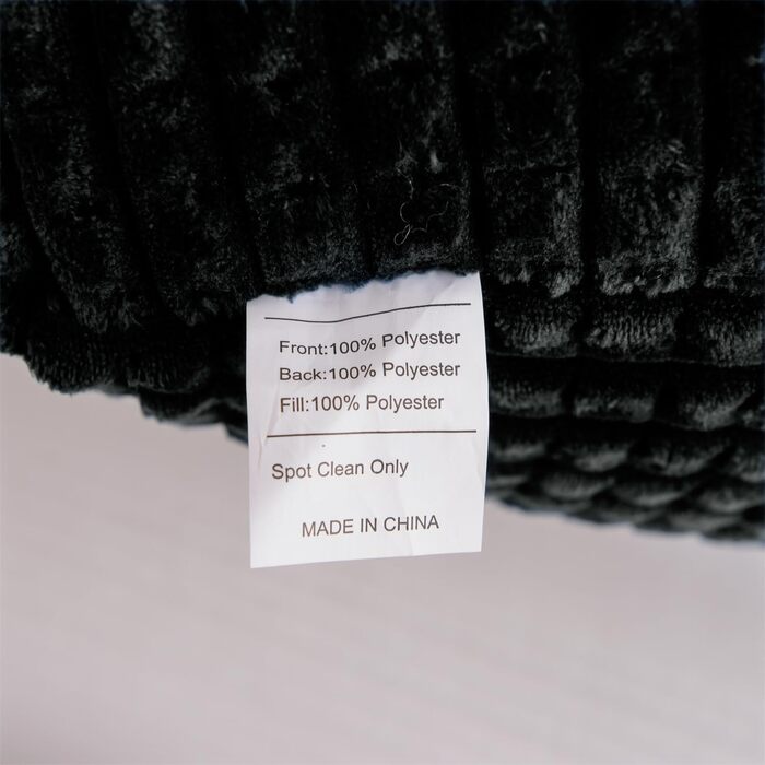 Крісло-мішок Holawakaka для дорослих з підлокітниками та спинкою, чорний, великий - для читання, відпочинку та роботи за ноутбуком