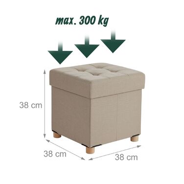 Relaxdays Пуф для сидіння 37л МДФ