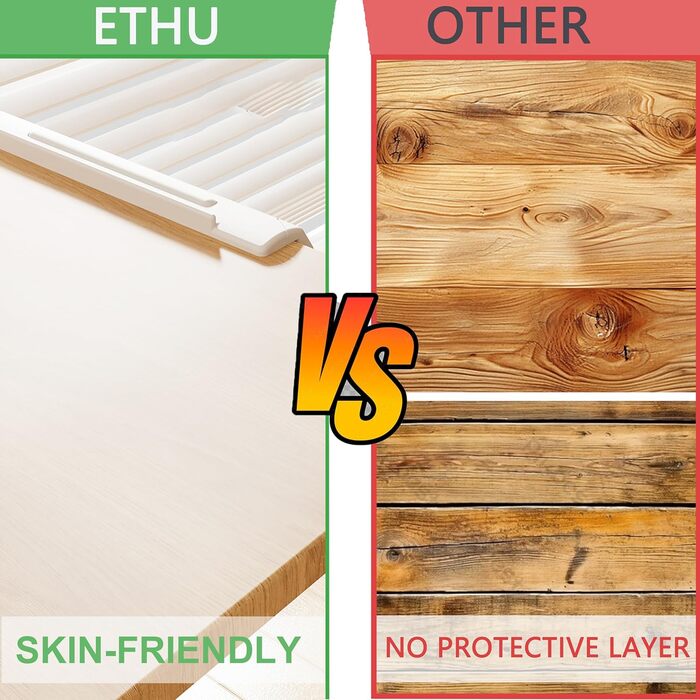 Регульований приставний столик ETHU з роликами, мобільний столик для ноутбука, диванний столик з нахиленою платформою, універсальний столик для дому (світле дерево)