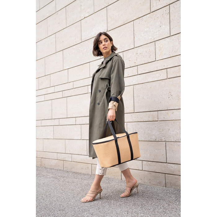 Сумка-холодильник Reisenthel Raffia Black - одноразова, з високоякісного поліестеру для пікніка та покупок