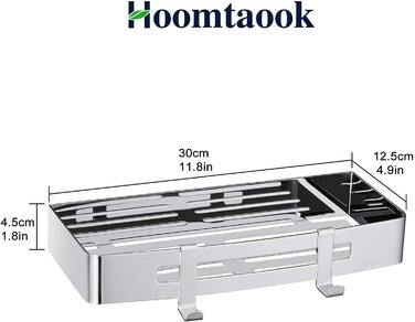 Полиця для душу Hoomtaook 2 шт 30х12,5 см срібляста