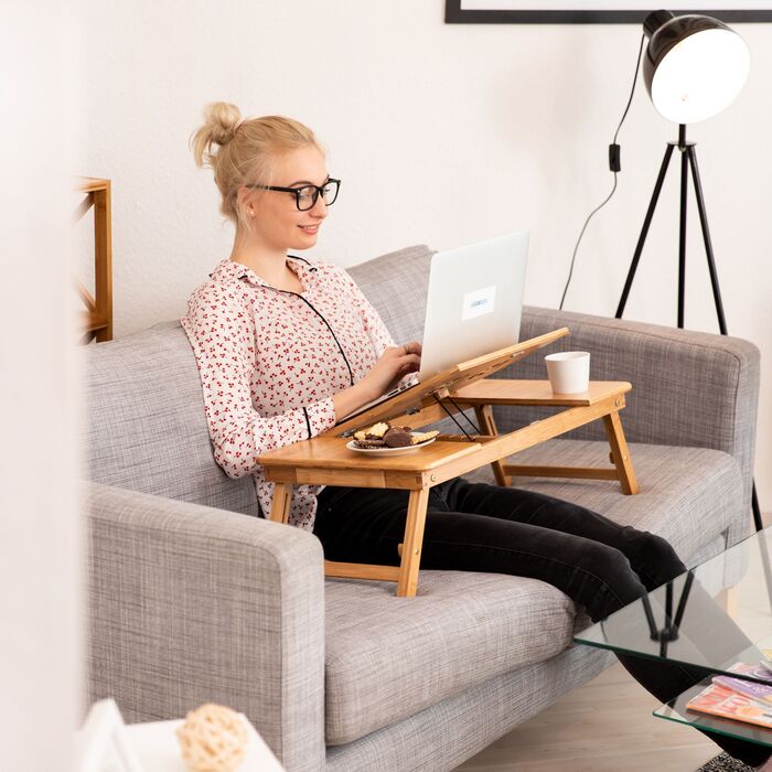 Столик для ноутбука Relaxdays з бамбука XL