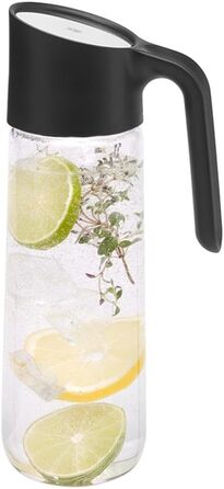 Скляна карафка WMF Basic з кришкою, 1 л (скляна, з силіконовим кришкою, CloseUp)