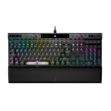 Ігрова механічна клавіатура Corsair K70 MAX RGB QWERTZ DE - сіра, повний розмір, 8000Hz