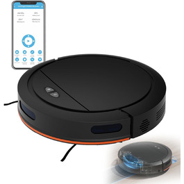 Робот-пилосос YEOOIYCW з функцією миття, 4000Pa, навігація, 150 хв роботи, керування через додаток, для шерсті тварин та килимів (білий)