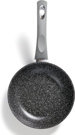 Сковорода для гурманів STONELINE, 18 см, сковорода з антипригарним покриттям, що містить справжні кам'яні частинки, всі типи плит, включаючи кухонну плиту. Індукція