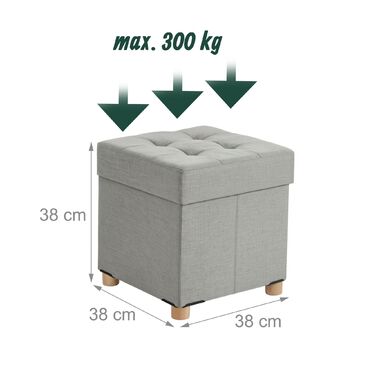 Relaxdays Пуф для сидіння 37л МДФ