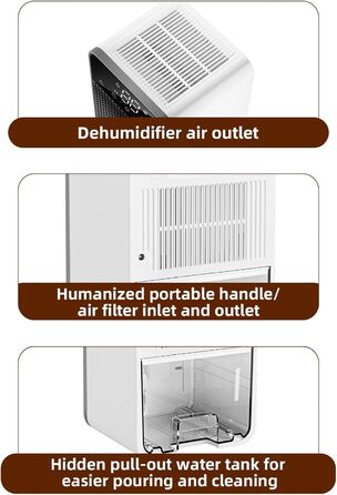 Зволожувач повітря Irishom з цифровим дисплеєм, автоматичною функцією відтавання, 2 режимами зволоження, 6 таймерами, індикатором повного бака, кольоровою нічником, знімним баком 1200 мл