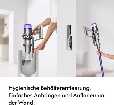 Бездротовий пилосос Dyson V11 Advanced: 200 Airwatt, 60 хвилин роботи, технологія видалення шерсті, для підлоги та рук (Nickel/Violett)