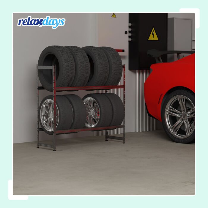 Стеляж для шин Relaxdays на 8 шин