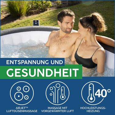 Надувний спа-басейн з гідромасажем Bestway LAY-Z-SPA XXL Mauritius AirJet з Wi-Fi, овальний, 270 x 180 x 71 см