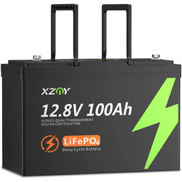 Акумулятор XZNY 12V 100Ah LiFePO4 Pro, 120A BMS, вихід 1536 Вт, для сонячної батареї, побутовий, автономний, комплект сонячних панелей