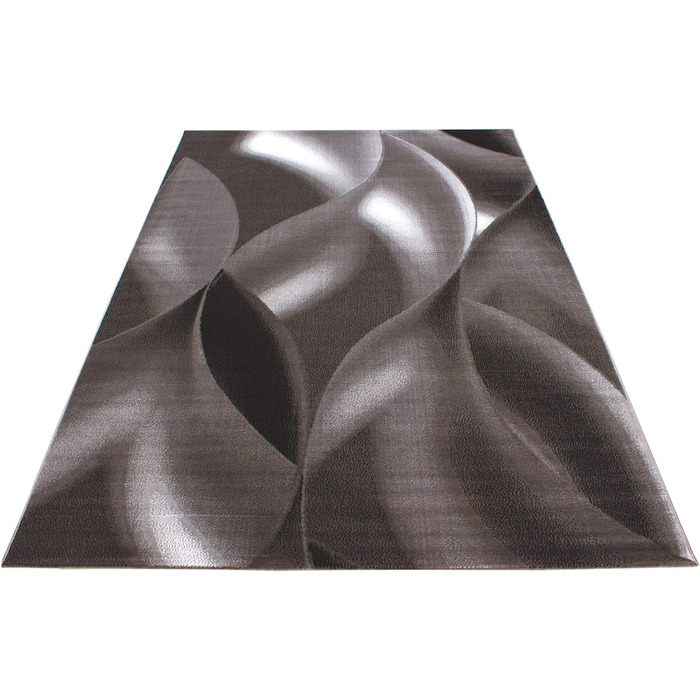 Домашній килим з коротким ворсом, килим для вітальні з візерунком тіней, світло-сірий в дрібну клітку, Розмір (160x230 см, коричневий)