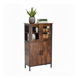 Шафа кухонна Relaxdays Індустріальна з скляними дверцятами