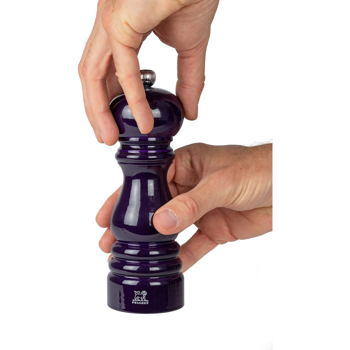 Paris Pepper Mill 18 см - Paris-rama Collection - Класичне регулювання помелу - Виготовлено з деревини, сертифікованої PEFC - Aubergine Pepper Mill