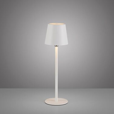 LED настільна лампа SellTec на акумуляторі, USB, біла, диммувана, IP54 для саду, кемпінгу, балкону або тераси