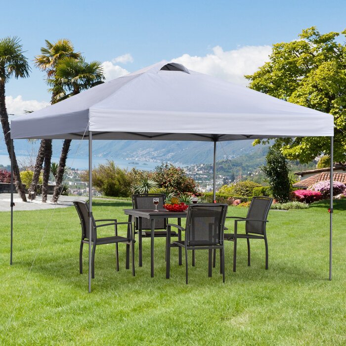 Розкладна альтанка Outsunny Garden 2,95x2,95 м Розкладна альтанка з кілочками та мотузками, тканина Оксфорд із захистом від ультрафіолету, ідеально підходить для вечірок у саду