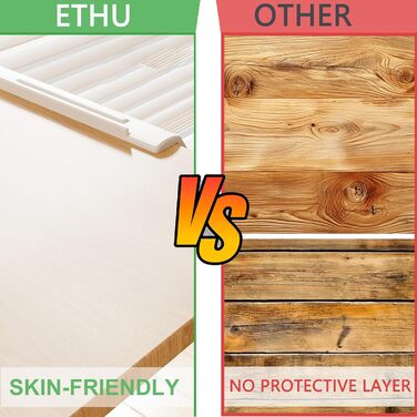 Регульований приставний столик ETHU з роликами, мобільний столик для ноутбука, диванний столик з нахиленою платформою, універсальний столик для дому (світле дерево)