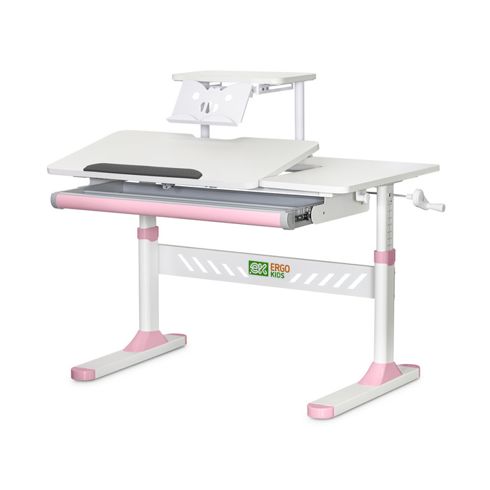 Дитячий стіл Evo-кids TH-310 з полицею S30 Pink (арт.TH-310 W/PN + BD-S30 PN)