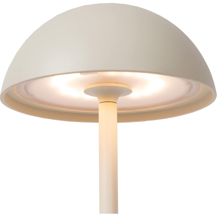 LED-лампа LUCIDE JOY - перезарядна настільна лампа для дому та вулиці, IP54, 1.5W, 3000K, біла
