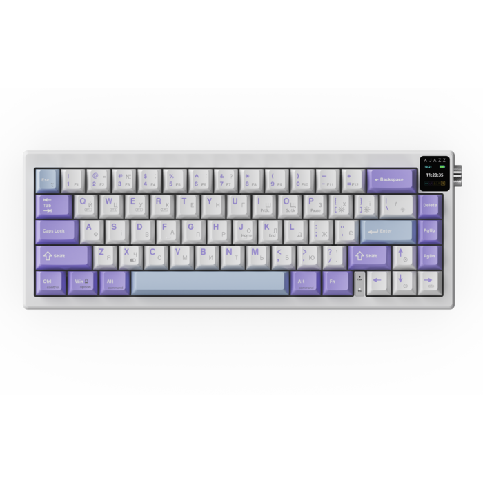 Бездротова механічна клавіатура Ajazz AK650 Flying Fish Switch - Purple (AK650-FF-PWB)