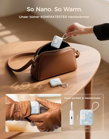 Електричні грілки для рук OCOOPA 2 шт., 3 режими нагріву, швидкий нагрів, 4000mAh, USB, для жінок, зимові, Outdoor