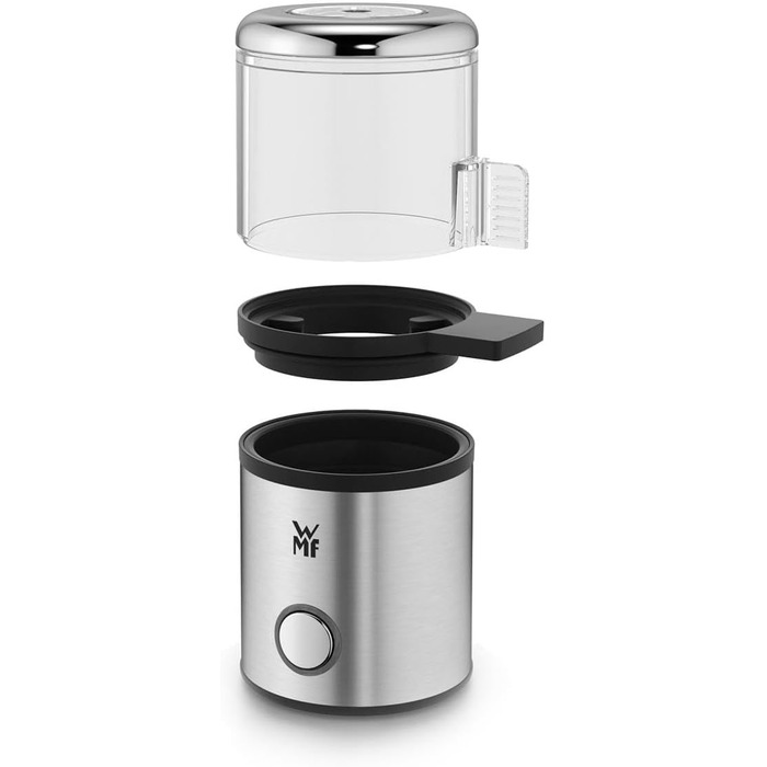 Електричний яйцеварник WMF Stelio, нержавіюча сталь, 1-7 яєць, 380 Вт, регулювання ступенів нагріву, функція підтримання тепла, мірний стакан з викруткою для яєць