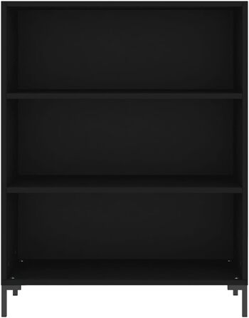 Книжкова шафа 69,5x32,5x90 см Інженерна деревина (Чорний)