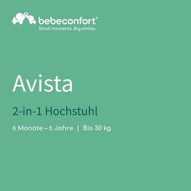 Дитячий стільчик Bebeconfort Avista 2, 4-в-1, 6 місяців - 14 років, до 60 кг, регульоване підношення, м'яке сидіння, сірий (Warm Grey)