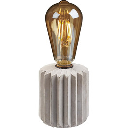 Настільна світлодіодна лампа hellum на батарейках з таймером, настільна лампа вінтаж на цементній основі ананас, декоративна лампа цементно-сірого кольору зі світлодіодною лампочкою золотистого кольору, приліжкова лампа в стилі ретро, 523973 шестерня на цементній основі 10 x 19,5 см