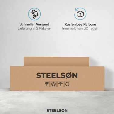 Садовий будиночок STEELSØN Novara 192x92x151 см – пластиковий сарай для інструментів з вікном, стійкий до погодних умов, темно-сірий