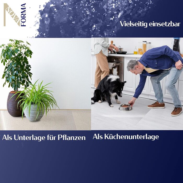 Захисний килимок для підлоги з PET - прозорий килимок для твердих підлог - 100% переробний - екологічний килимок для офісного крісла - універсальний захист підлоги для офісу та дому - 90x120 см