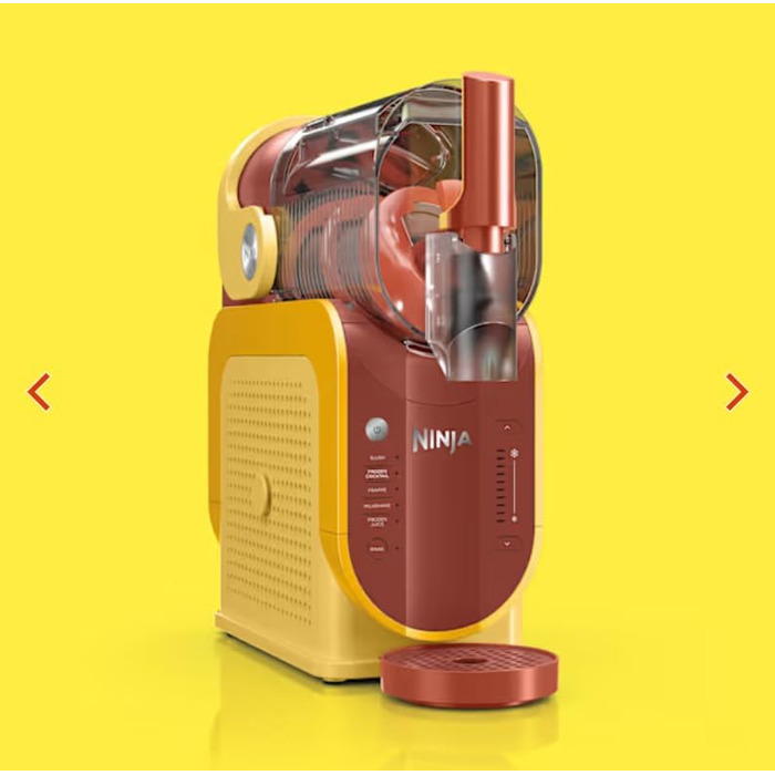 Машина для приготування смузі Ninja SLUSHi, для смузі, коктейлів, фраппе, молочних коктейлів та замороженого соку, без льоду, технологія WhisperChill, об'єм 1.9 л, Orange FS301EUOR