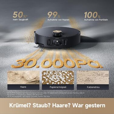 Робот-пилосос Dreame Aqua10 Roller: потужність 30000Pa, самоочищення, автоматичне випорожнення, керування голосом, чорний