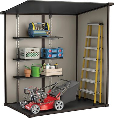 Сарай садовий Keter Manor Pent 6x4, пластиковий, бежевий, 183.5x111x200.5 см, для вулиці, вологостійкий