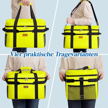 Термосумка-холодильник Lifewit 30л для пікніка та їжі, зелений (50 банок, складана, ізольована)