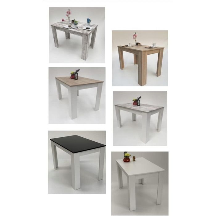 Обідній стіл Sonoma Дуб світлий сагерау білий, масив дерева, 110x70 см