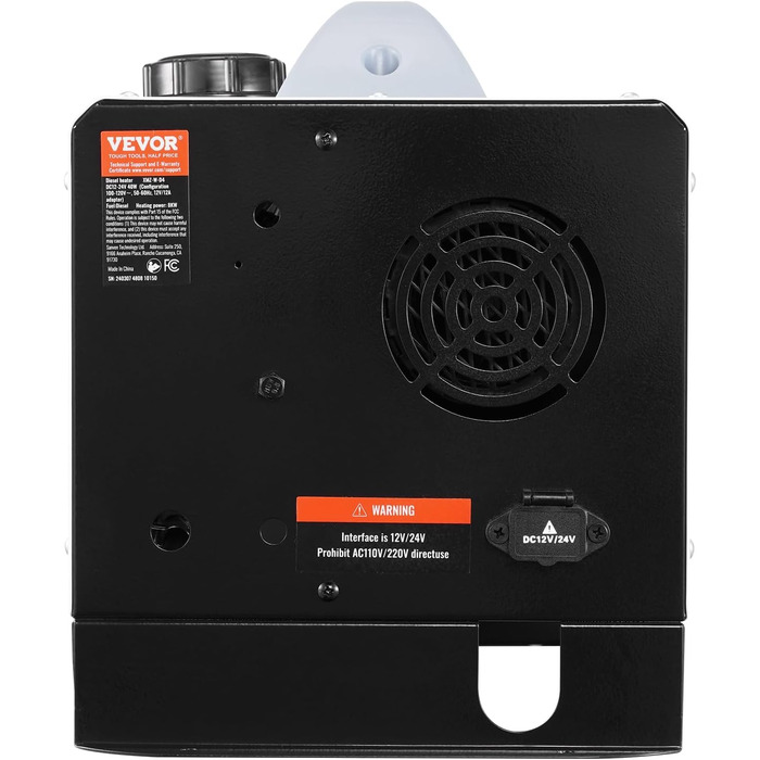 Електрична дизельна піч опалення VEVOR 12V 5-8kW з LCD-дисплеєм, пультом та Bluetooth. Горизонтальна модель.