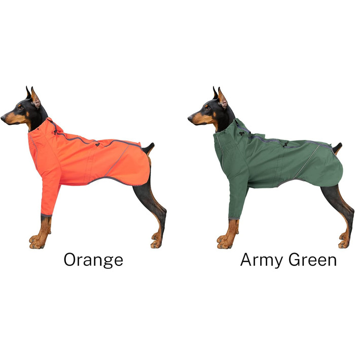 Куртка для собак, водонепроникний вуличний макінтош для собак (армійський зелений, L)